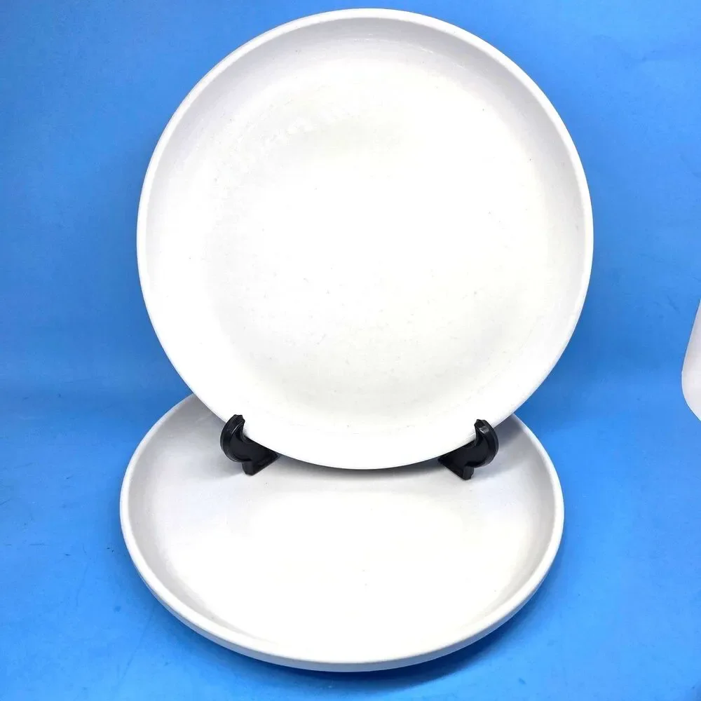 Culinary Arts For Crate And Barrel Set Of 2 White 10 1/2